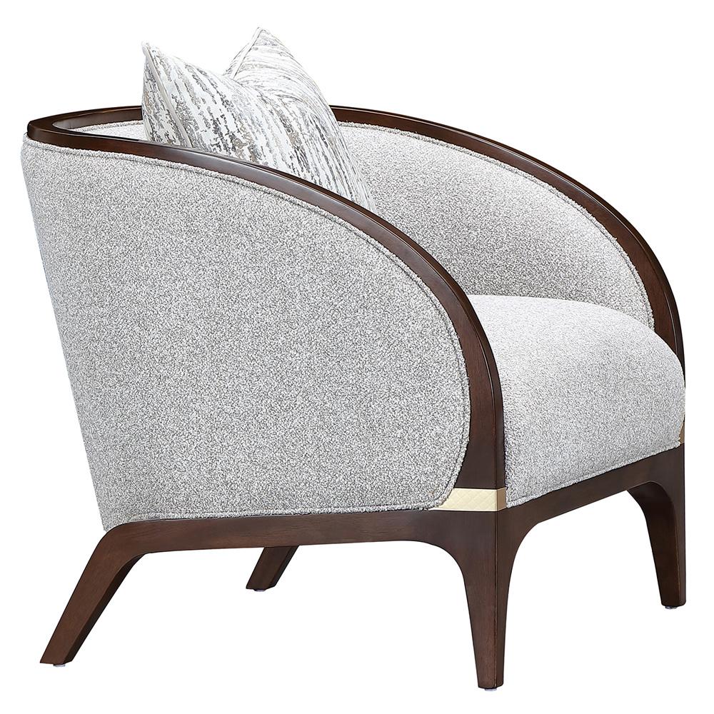 AICO by Michael Amini - Houston Matching Chair - Pebble/Walnut - 9095835-PBL-416 veiw 4