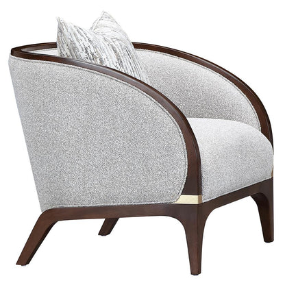 AICO by Michael Amini - Houston Matching Chair - Pebble/Walnut - 9095835-PBL-416 veiw 4