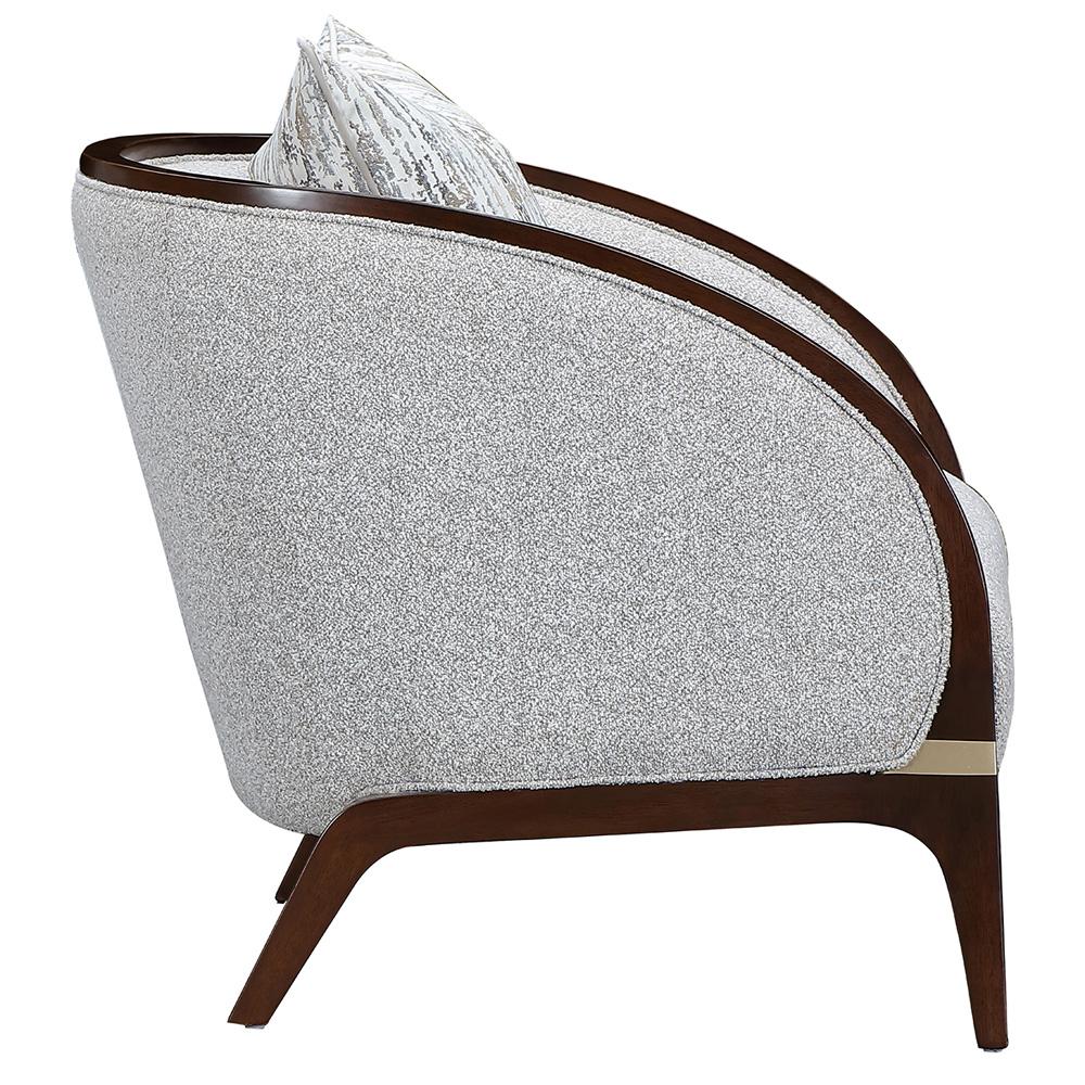 AICO by Michael Amini - Houston Matching Chair - Pebble/Walnut - 9095835-PBL-416 veiw 5