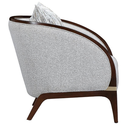 AICO by Michael Amini - Houston Matching Chair - Pebble/Walnut - 9095835-PBL-416 veiw 5