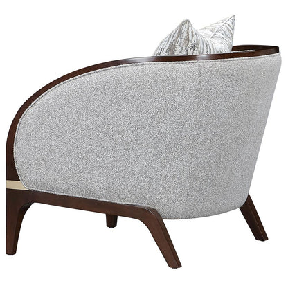 AICO by Michael Amini - Houston Matching Chair - Pebble/Walnut - 9095835-PBL-416 veiw 6