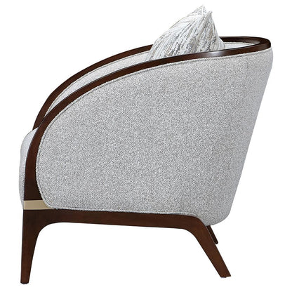 AICO by Michael Amini - Houston Matching Chair - Pebble/Walnut - 9095835-PBL-416 veiw 7