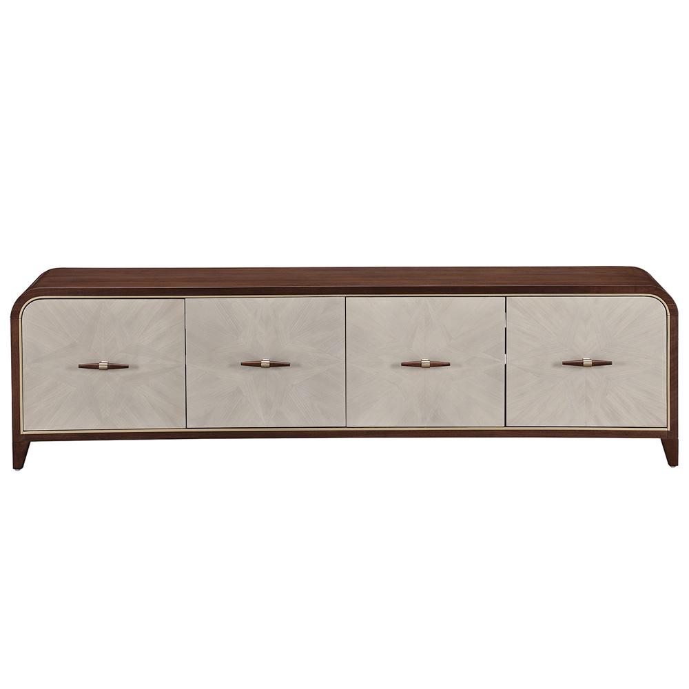 AICO by Michael Amini - Houston Media Cabinet - Walnut - 9095081-416 veiw 3