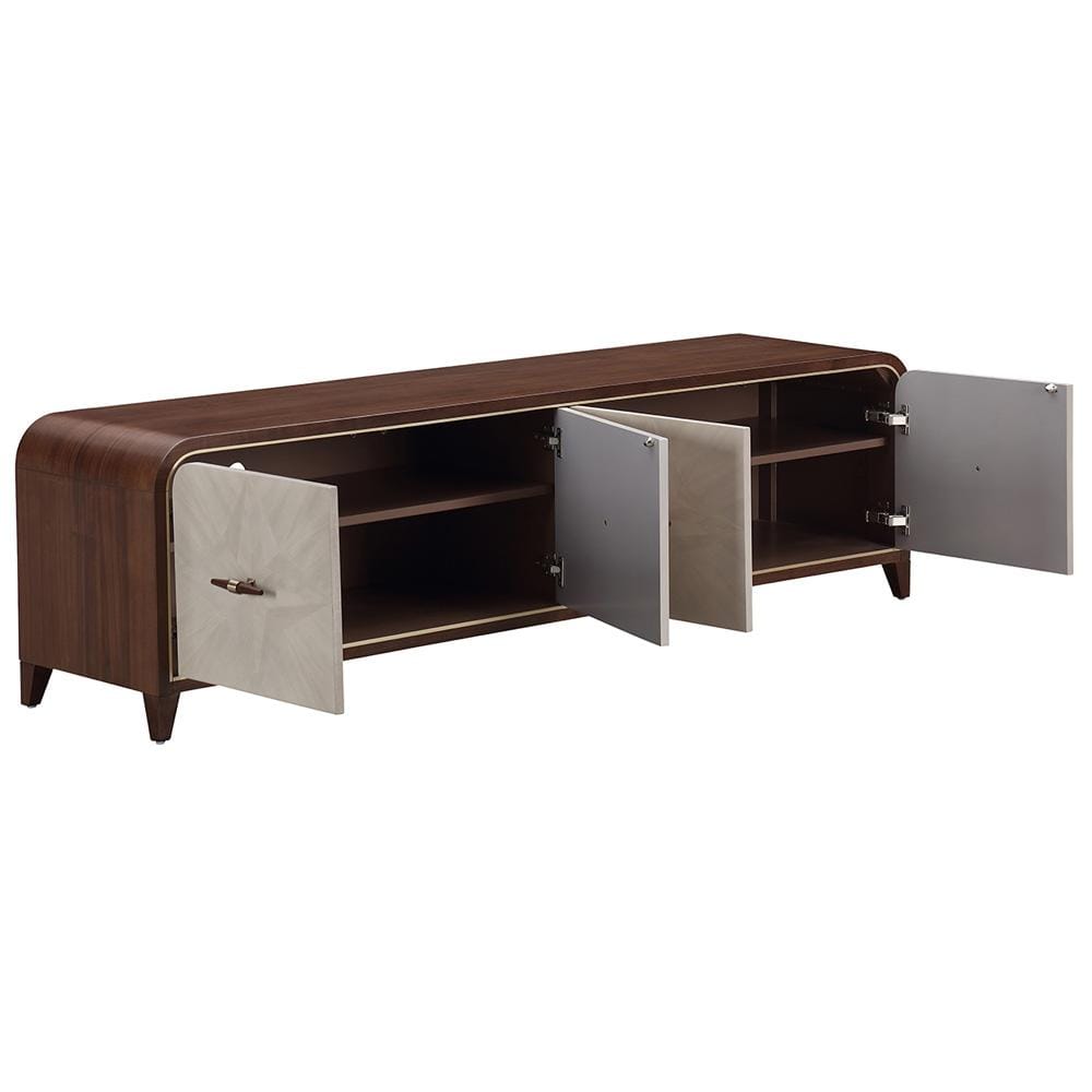 AICO by Michael Amini - Houston Media Cabinet - Walnut - 9095081-416 veiw 7