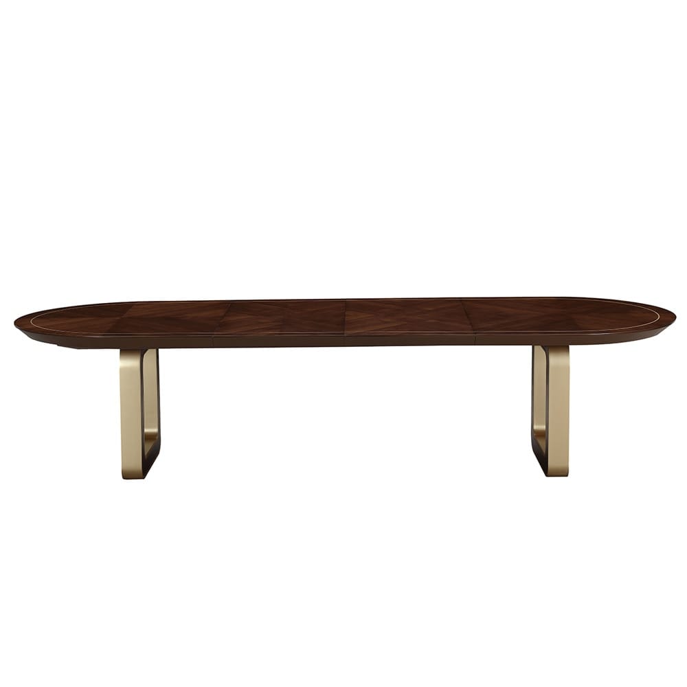 AICO by Michael Amini - Houston Oval Dining Table - Walnut - 9095002-416 veiw 2