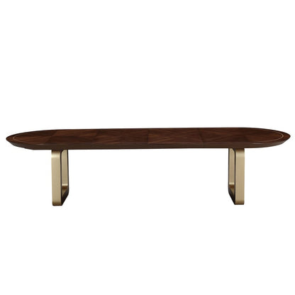 AICO by Michael Amini - Houston Oval Dining Table - Walnut - 9095002-416 veiw 2