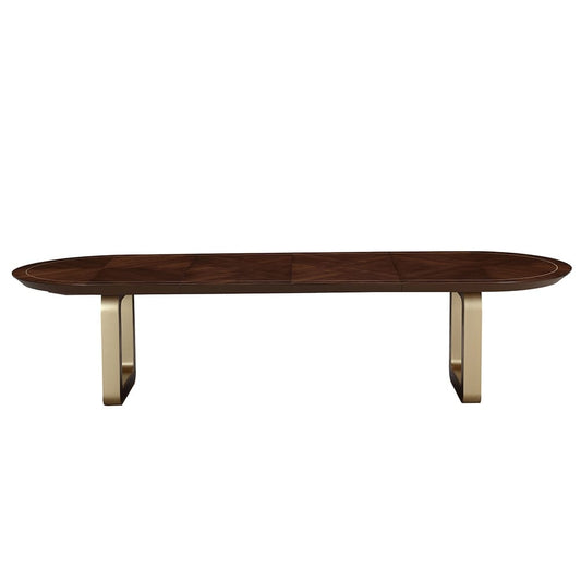 AICO by Michael Amini - Houston Oval Dining Table - Walnut - 9095002-416 veiw 2