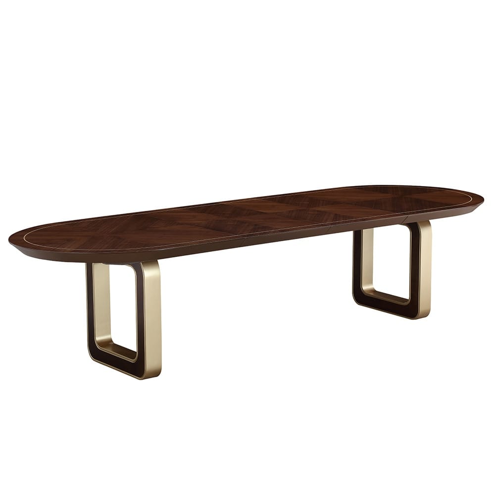 AICO by Michael Amini - Houston Oval Dining Table - Walnut - 9095002-416 veiw 3