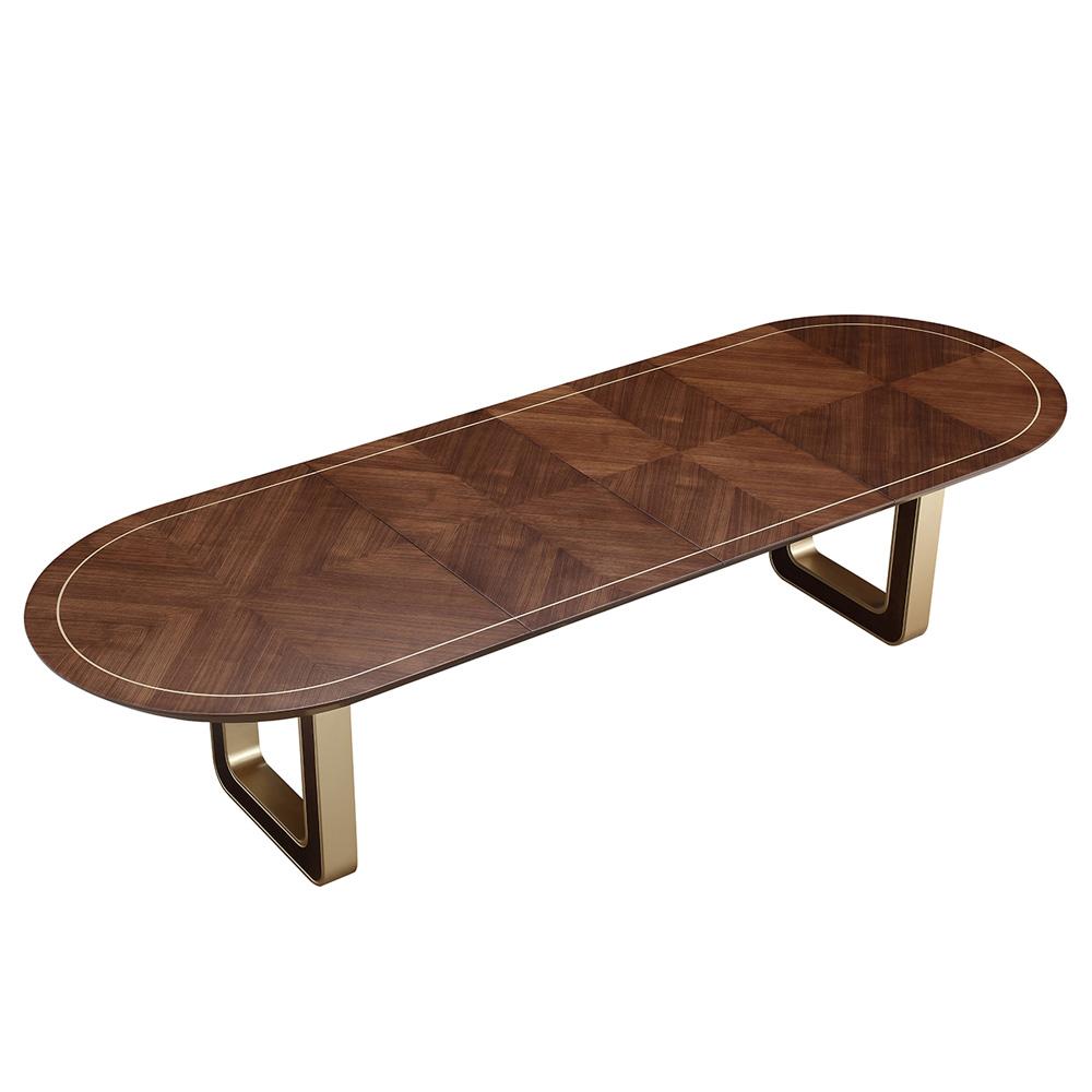 AICO by Michael Amini - Houston Oval Dining Table - Walnut - 9095002-416 veiw 4