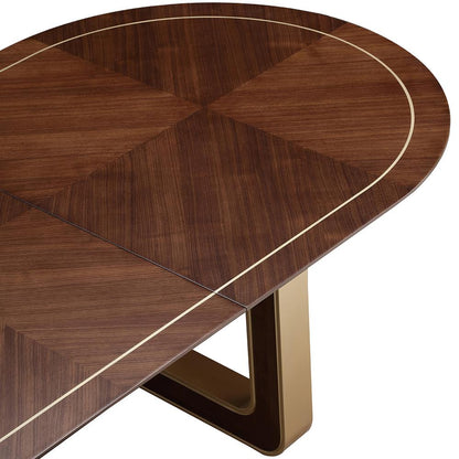 AICO by Michael Amini - Houston Oval Dining Table - Walnut - 9095002-416 veiw 6