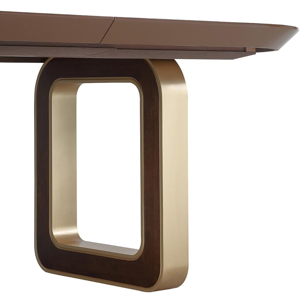 AICO by Michael Amini - Houston Oval Dining Table - Walnut - 9095002-416 veiw 7