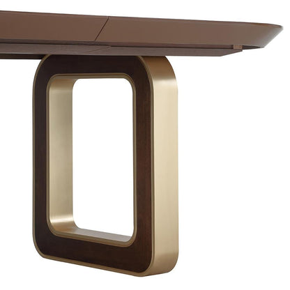 AICO by Michael Amini - Houston Oval Dining Table - Walnut - 9095002-416 veiw 7