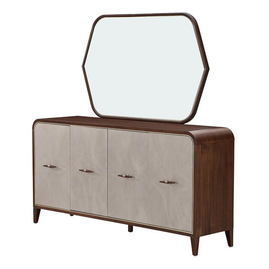 AICO by Michael Amini - Houston Sideboard with Mirror - Walnut - 9095007SA-260-416 veiw 1