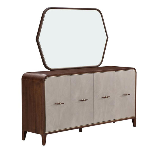 AICO by Michael Amini - Houston Sideboard with Mirror - Walnut - 9095007SA-260-416 veiw 2