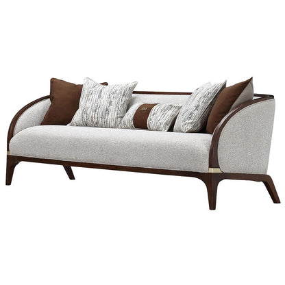 AICO by Michael Amini - Houston Sofa - Pebble/Walnut - 9095815-PBL-416 veiw 1