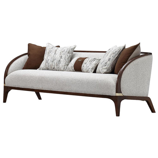 AICO by Michael Amini - Houston Sofa - Pebble/Walnut - 9095815-PBL-416 veiw 1