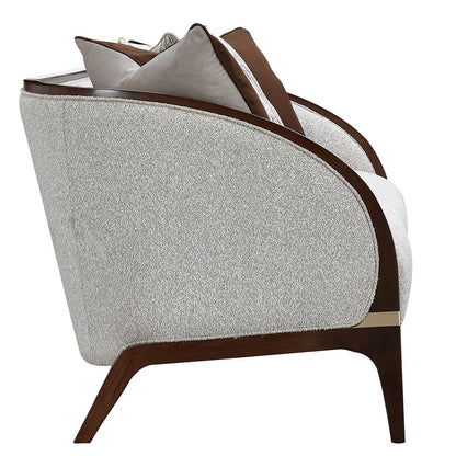 AICO by Michael Amini - Houston Sofa - Pebble/Walnut - 9095815-PBL-416 veiw 5