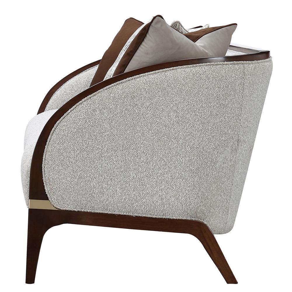 AICO by Michael Amini - Houston Sofa - Pebble/Walnut - 9095815-PBL-416 veiw 6