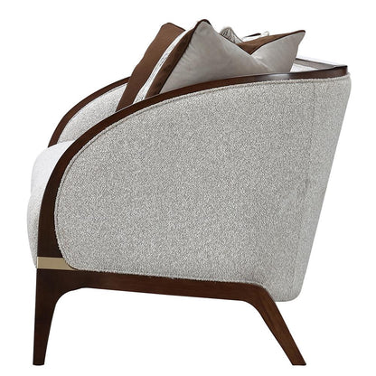 AICO by Michael Amini - Houston Sofa - Pebble/Walnut - 9095815-PBL-416 veiw 6