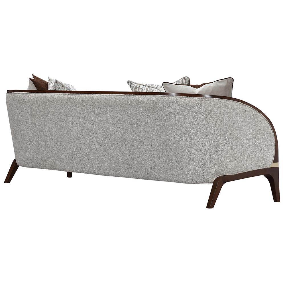 AICO by Michael Amini - Houston Sofa - Pebble/Walnut - 9095815-PBL-416 veiw 7