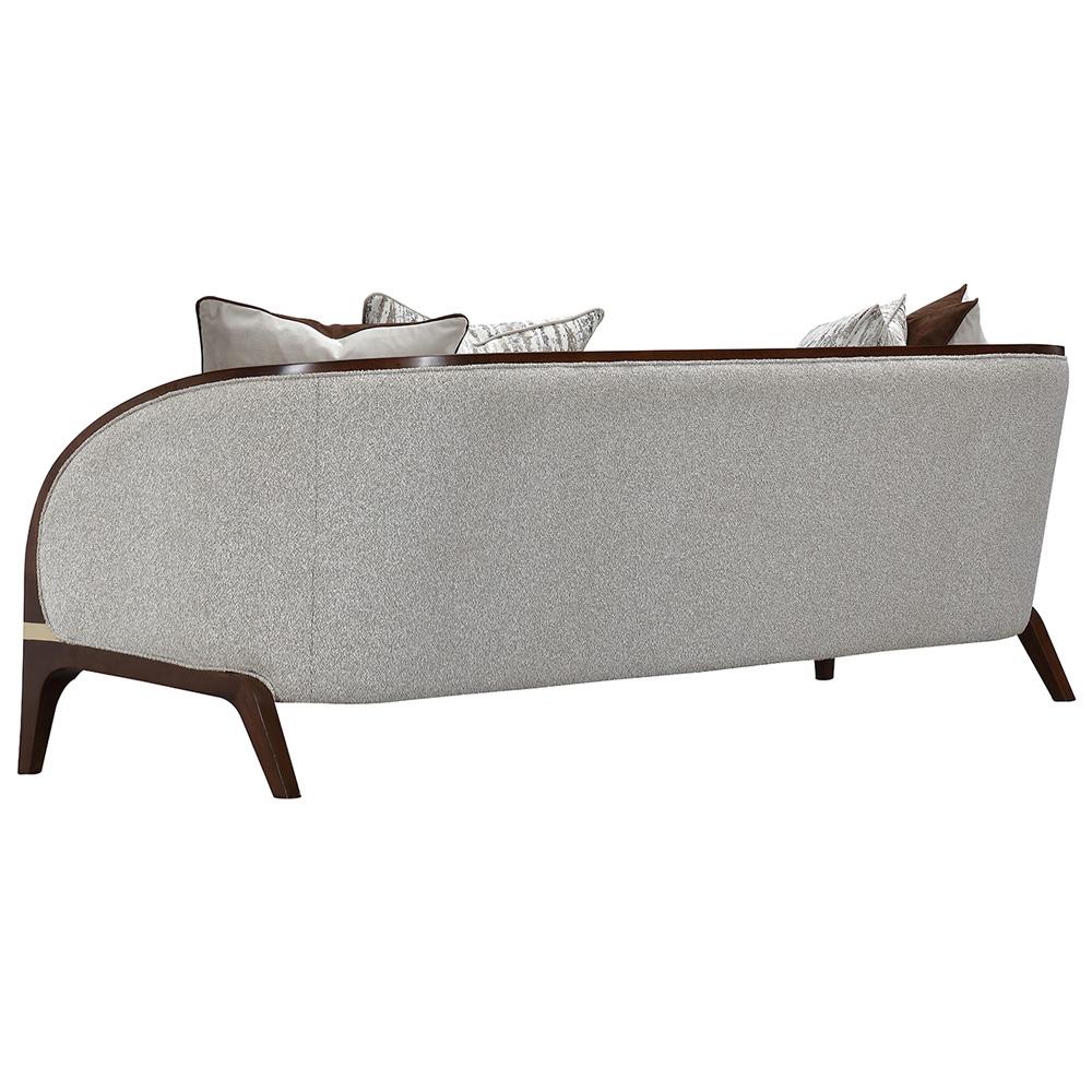AICO by Michael Amini - Houston Sofa - Pebble/Walnut - 9095815-PBL-416 veiw 9