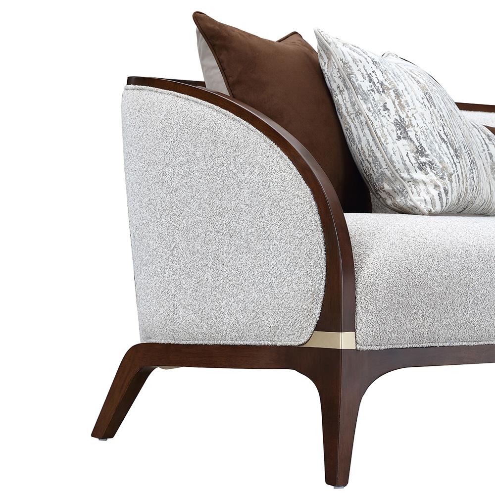 AICO by Michael Amini - Houston Sofa - Pebble/Walnut - 9095815-PBL-416 veiw 10