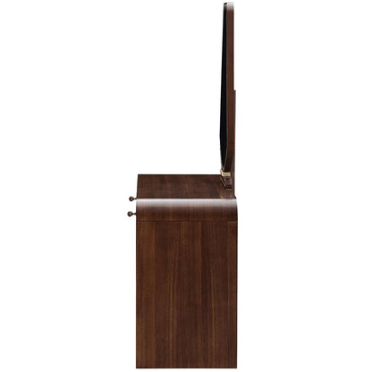 AICO by Michael Amini - Houston Vanity Table with Mirror - Walnut - 9095058VAN2-416 veiw 4