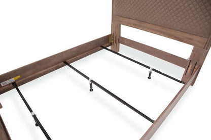 AICO by Michael Amini - Hudson Ferry - Cal. King Brn Fabric Diamond Quilted Panel Bed - Driftwood - KI-HUDF014CKB-216 veiw 5
