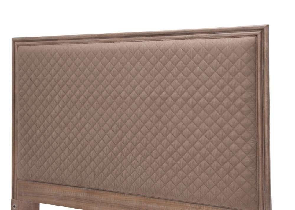 AICO by Michael Amini - Hudson Ferry - Cal. King Brn Fabric Diamond Quilted Panel Bed - Driftwood - KI-HUDF014CKB-216 veiw 6