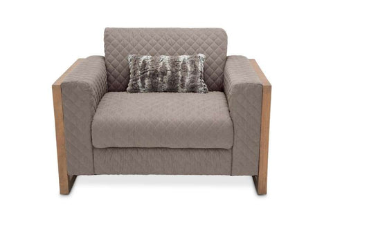 AICO by Michael Amini - Hudson Ferry - Chair and a Half, Slate Gray - Driftwood - KI-HUDF838-SLT-216N veiw 2