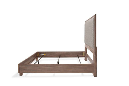 AICO by Michael Amini - Hudson Ferry - Queen Gray Fabric Diamond Quilted Panel Bed - Driftwood - KI-HUDF012QNG-216 veiw 3