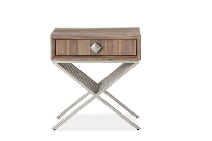 AICO by Michael Amini - Hudson Ferry - Side Table with Drawer - Driftwood - KI-HUDF040-216 veiw 2