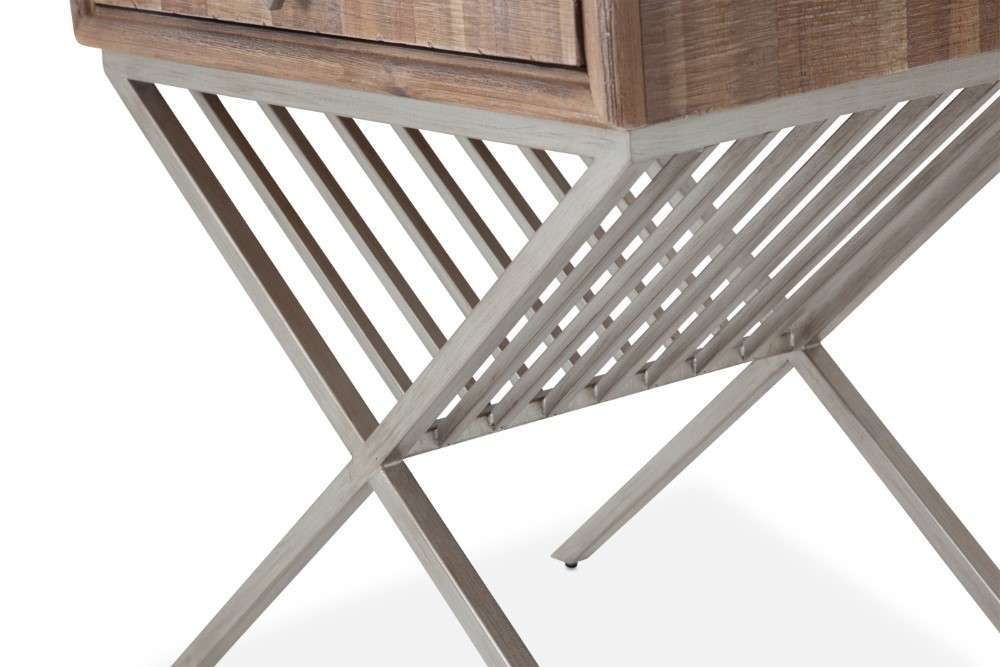 AICO by Michael Amini - Hudson Ferry - Side Table with Drawer - Driftwood - KI-HUDF040-216 veiw 7