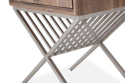 AICO by Michael Amini - Hudson Ferry - Side Table with Drawer - Driftwood - KI-HUDF040-216 veiw 7