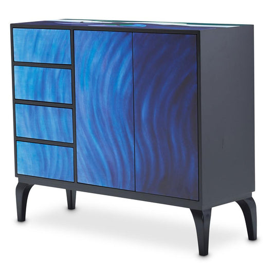 AICO by Michael Amini - Illusions Blue Waves Cabinet - KIA-ILUSN-084 veiw 1