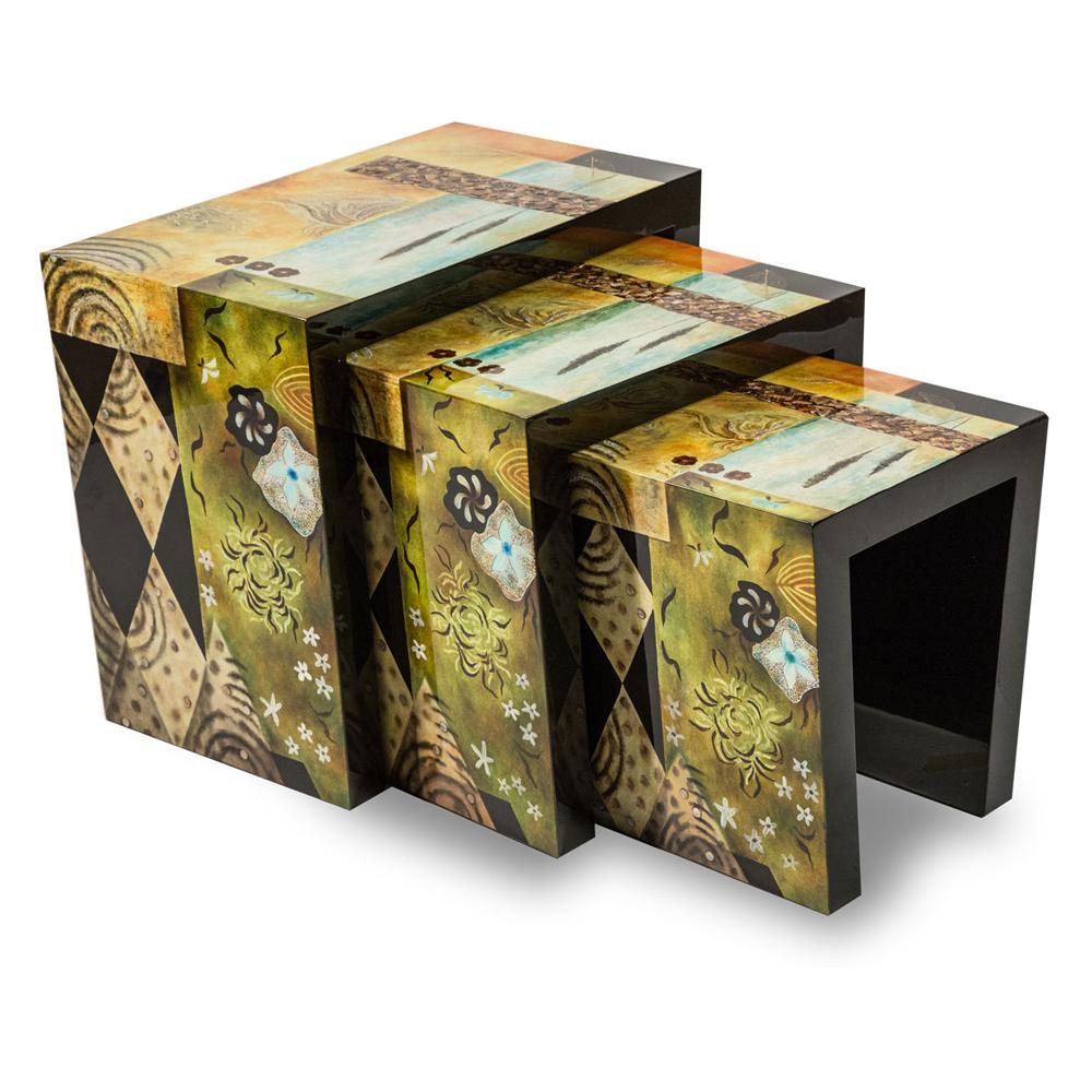 AICO by Michael Amini - Illusions Nesting Tables (Set of 3) - FS-ILUSN-039 veiw 1