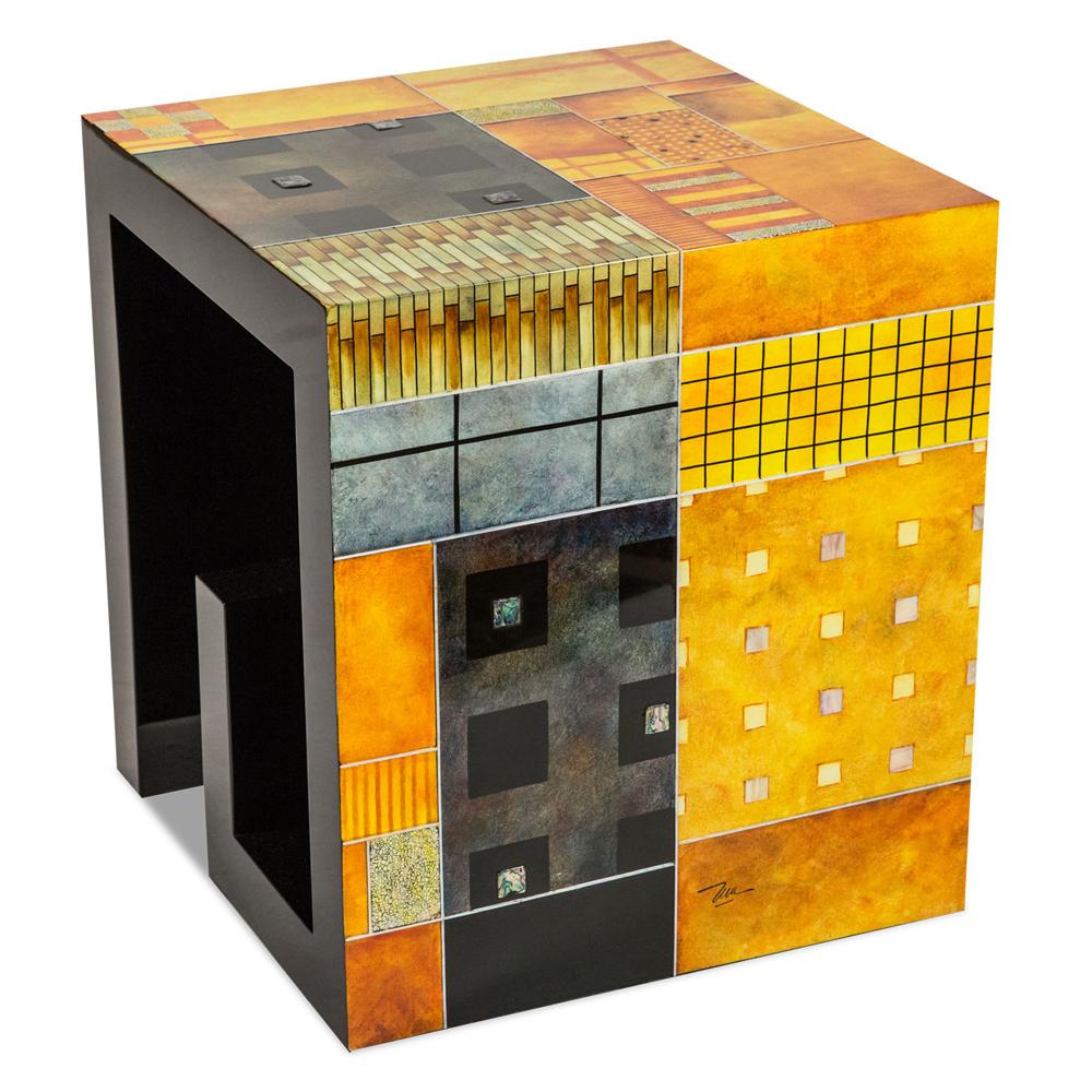 AICO by Michael Amini - Illusions Square End Table - FS-ILUSN-013 veiw 2