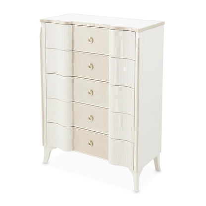 AICO by Michael Amini - La Marisia 5-Drawer Chest - Creamy Pearl - 9089070SA-112 veiw 1