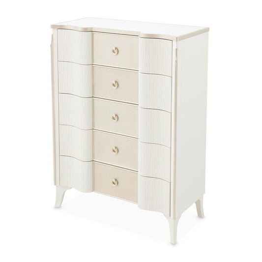 AICO by Michael Amini - La Marisia 5-Drawer Chest - Creamy Pearl - 9089070SA-112 veiw 1