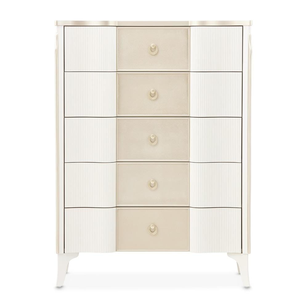 AICO by Michael Amini - La Marisia 5-Drawer Chest - Creamy Pearl - 9089070SA-112 veiw 2