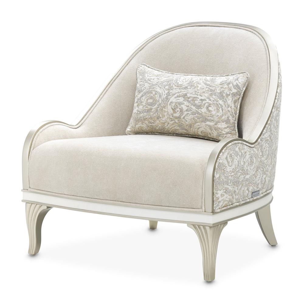 AICO by Michael Amini - La Marisia Chenille Accent Chair - Tranquil/Light Champagne - 9089834-TRQUL-124 veiw 1