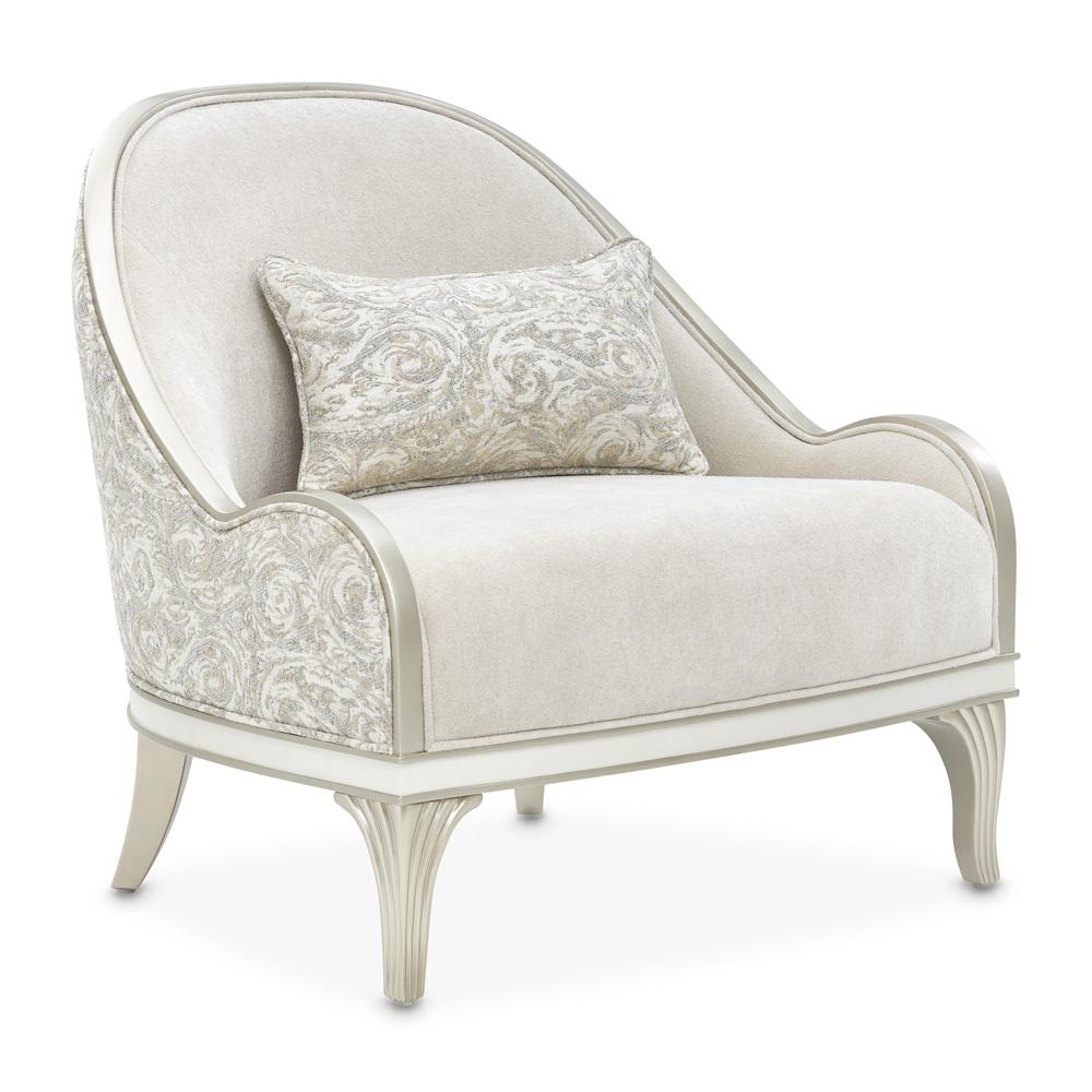 AICO by Michael Amini - La Marisia Chenille Accent Chair - Tranquil/Light Champagne - 9089834-TRQUL-124 veiw 2