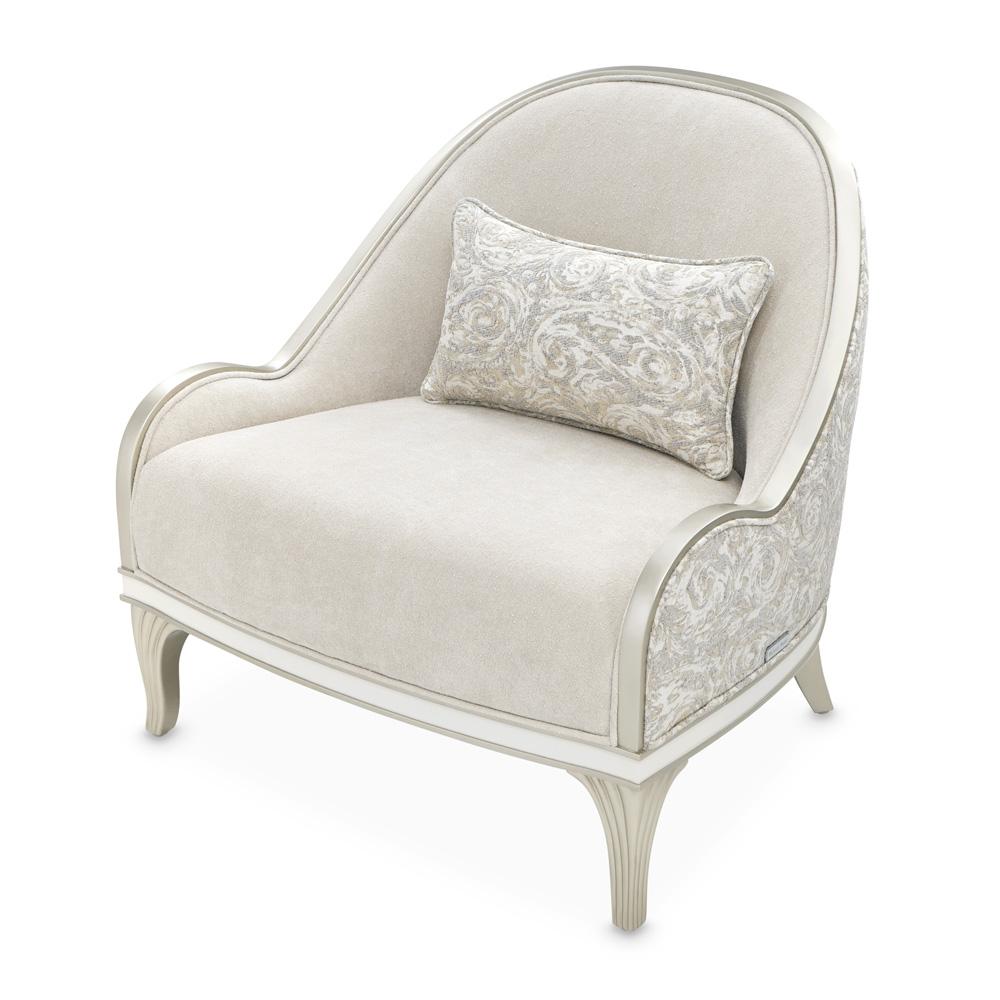 AICO by Michael Amini - La Marisia Chenille Accent Chair - Tranquil/Light Champagne - 9089834-TRQUL-124 veiw 4