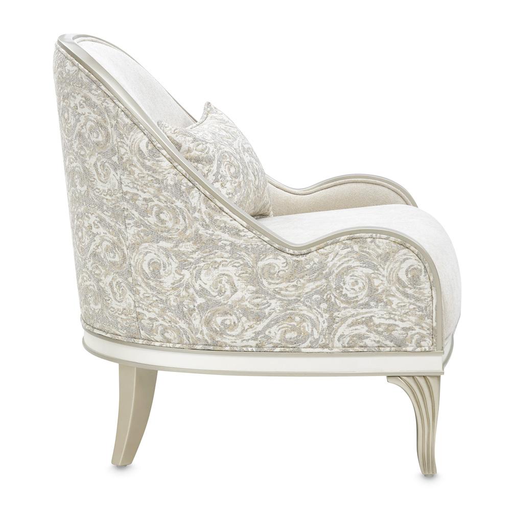 AICO by Michael Amini - La Marisia Chenille Accent Chair - Tranquil/Light Champagne - 9089834-TRQUL-124 veiw 5
