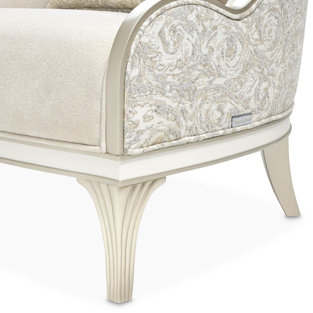AICO by Michael Amini - La Marisia Chenille Accent Chair - Tranquil/Light Champagne - 9089834-TRQUL-124 veiw 11