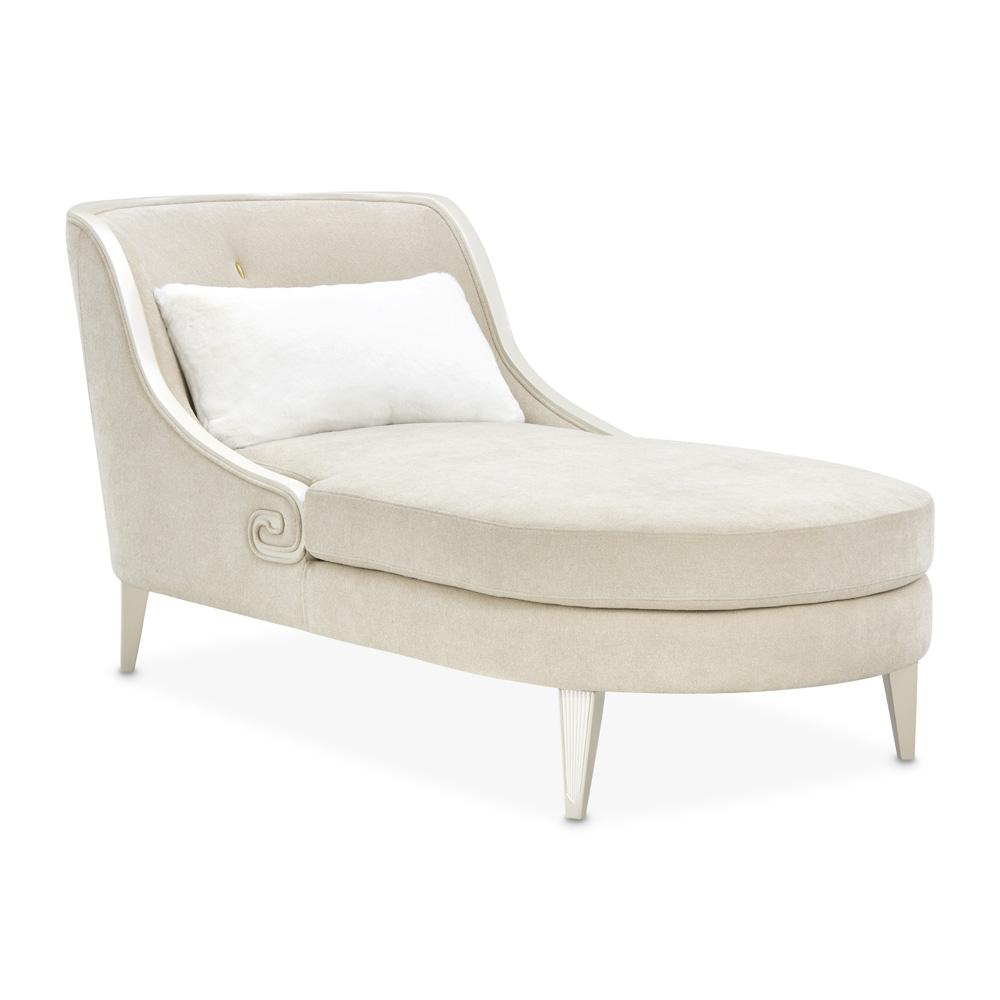 AICO by Michael Amini - La Marisia Chenille Chaise - Tranquil/Light Champagne - 9089841-TRQUL-124 veiw 2