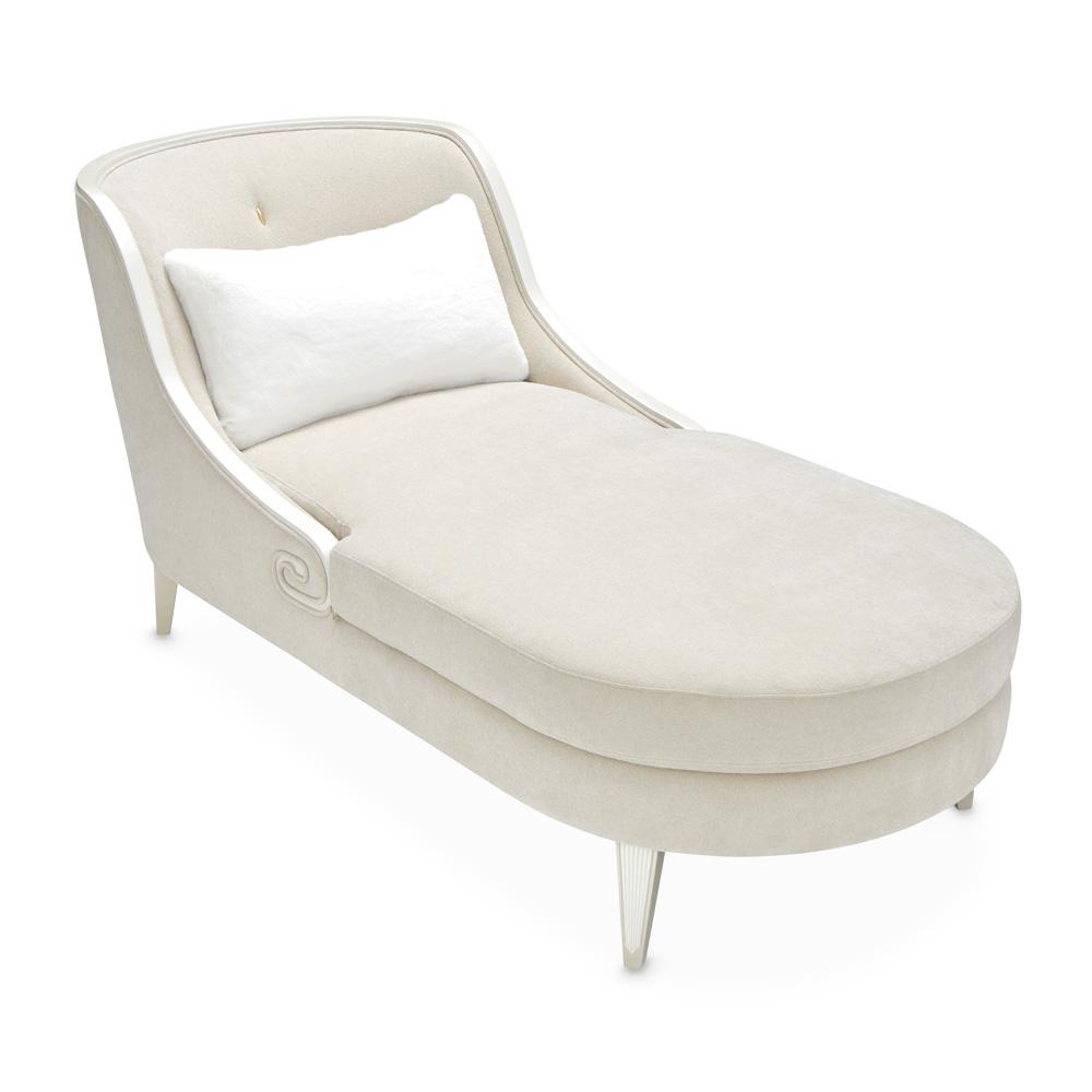 AICO by Michael Amini - La Marisia Chenille Chaise - Tranquil/Light Champagne - 9089841-TRQUL-124 veiw 3