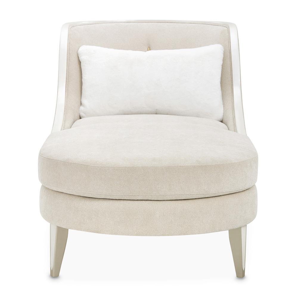 AICO by Michael Amini - La Marisia Chenille Chaise - Tranquil/Light Champagne - 9089841-TRQUL-124 veiw 5