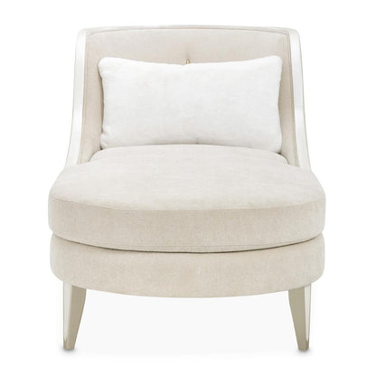 AICO by Michael Amini - La Marisia Chenille Chaise - Tranquil/Light Champagne - 9089841-TRQUL-124 veiw 5