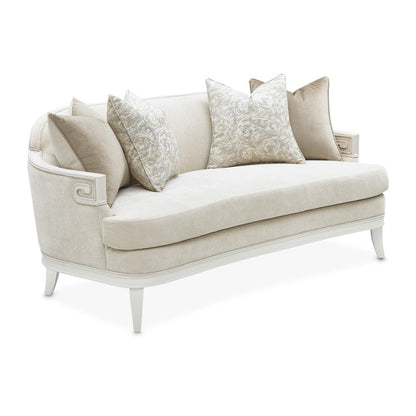 AICO by Michael Amini - La Marisia Chenille Loveseat - Tranquil/Creamy Pearl - 9089825-TRQUL-124 veiw 3